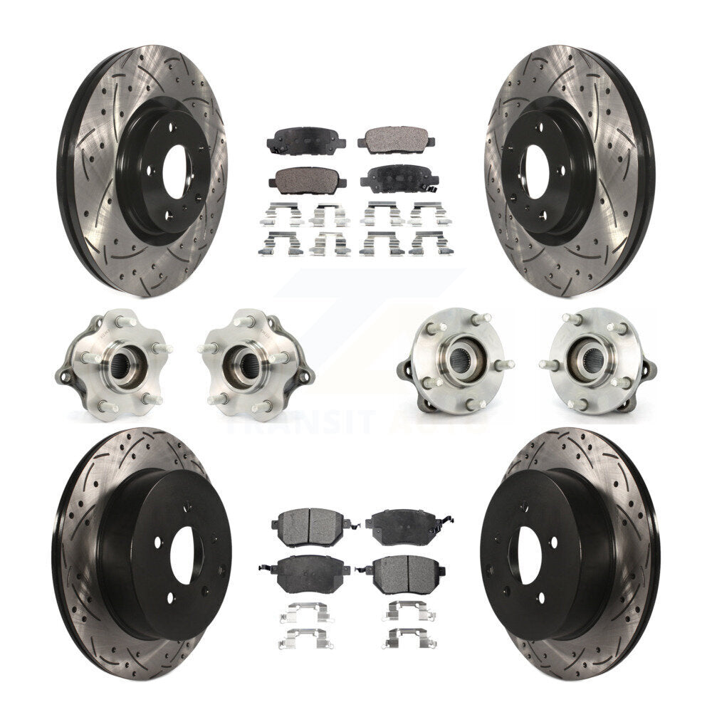 [Avant + Arrière] Kit d'ensemble roulement de roue et moyeu pour 2005-2007 Nissan Murano AWD KBB-110790