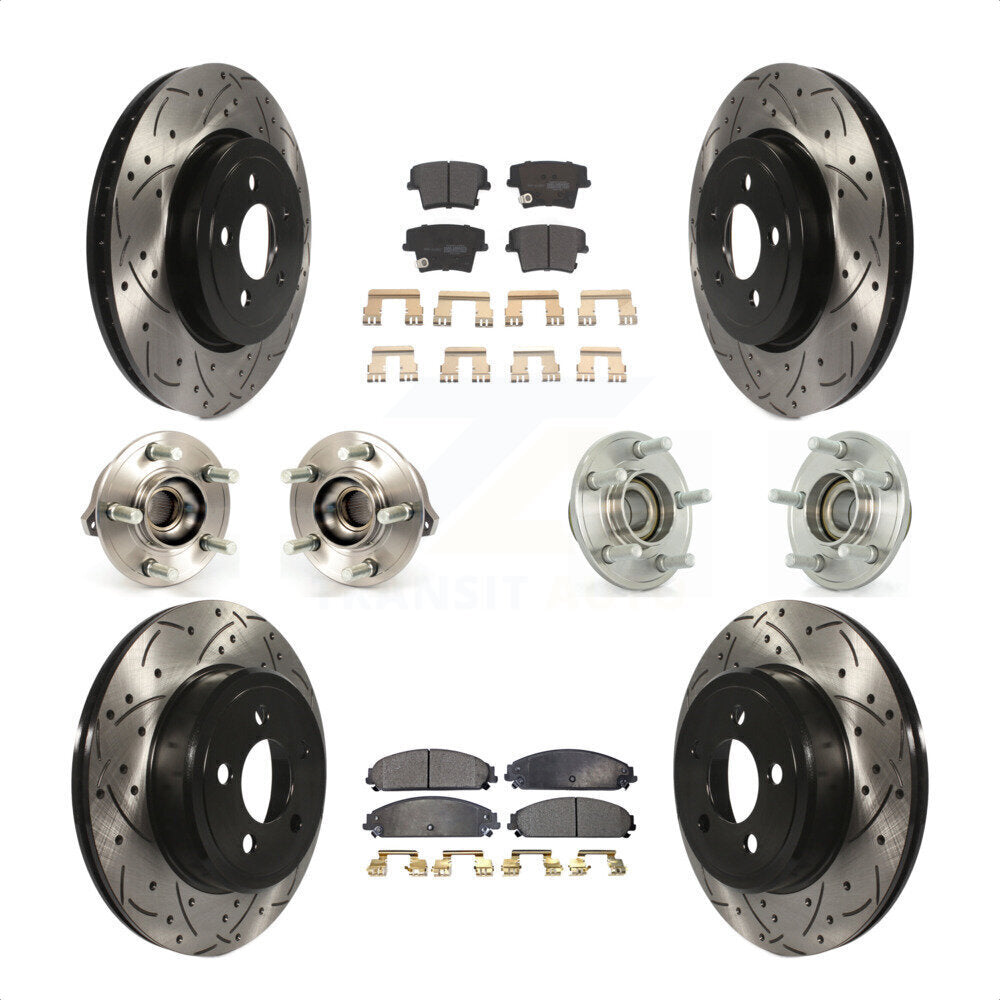 [Avant + Arrière] Kit d'ensemble roulement de roue et moyeu pour Dodge Chrysler 300 Charger Challenger KBB-110792 par Transit Auto