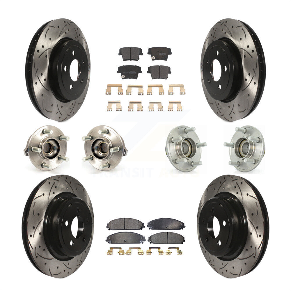 [Avant + Arrière] Kit d'ensemble roulement de roue et moyeu pour Dodge Charger avec Police Package KBB-110793 par Transit Auto