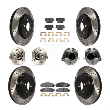 [Avant + Arrière] Kit d'ensemble roulement de roue et moyeu pour 2012-2013 Dodge Charger R T SE avec RWD 5.7L avec Police Package KBB-110799 par Transit Auto
