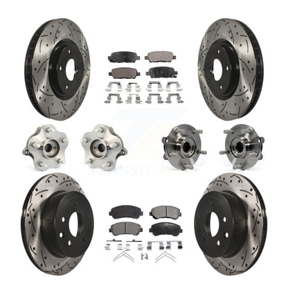 [Avant + Arrière] Kit d'ensemble roulement de roue et moyeu pour 2014 Nissan Juke Nismo RS avec AWD To 04 14 KBB-110805