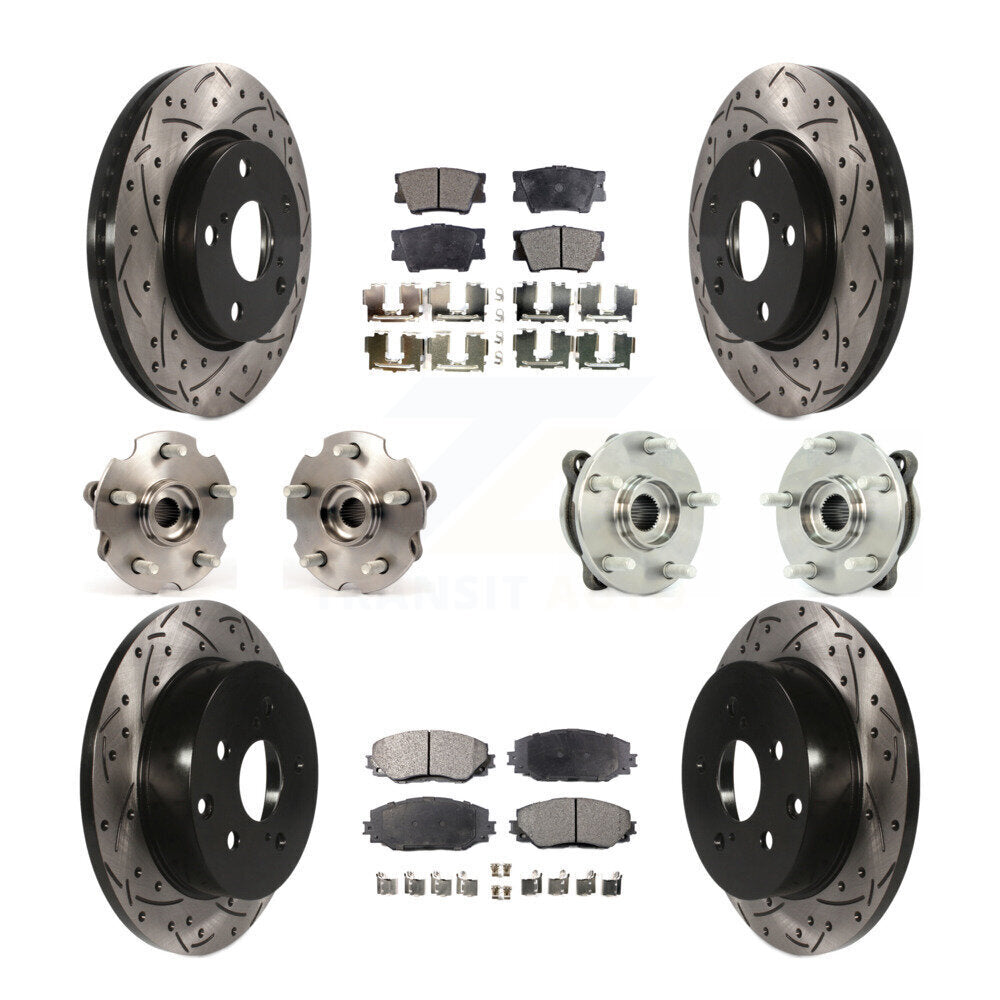 [Avant + Arrière] Kit d'ensemble roulement de roue et moyeu pour 2013-2018 Toyota RAV4 LE avec AWD KBB-110810