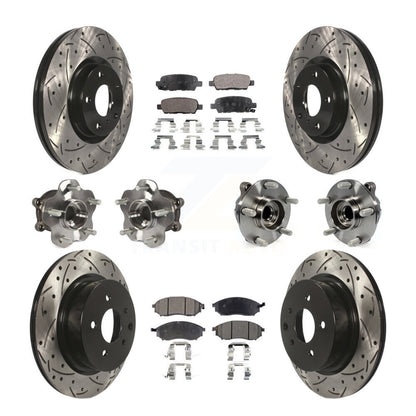 [Avant + Arrière] Kit d'ensemble roulement de roue et moyeu pour INFINITI G37 G35 EX35 G25 Nissan 370Z Q40 M35 QX50 M45 EX37 KBB-110812