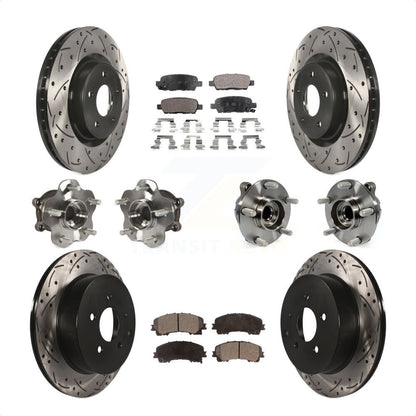 [Avant + Arrière] Kit d'ensemble roulement de roue et moyeu pour INFINITI Q50 Base Premium avec RWD KBB-110813 par Transit Auto