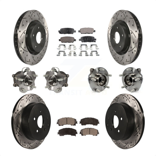 [Avant + Arrière] Kit d'ensemble roulement de roue et moyeu pour INFINITI Q50 Base Premium avec RWD KBB-110813 par Transit Auto