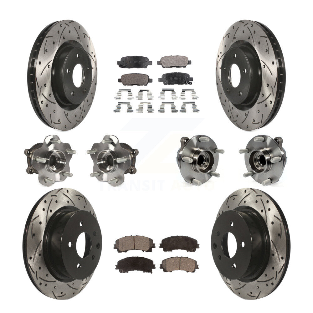 [Avant + Arrière] Kit d'ensemble roulement de roue et moyeu pour 2016-2017 INFINITI QX50 RWD KBB-110814