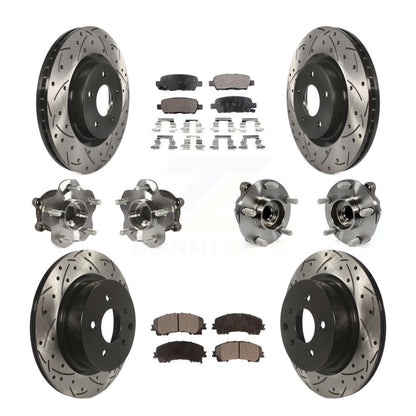 [Avant + Arrière] Kit d'ensemble roulement de roue et moyeu pour 2016-2017 INFINITI QX50 RWD KBB-110814