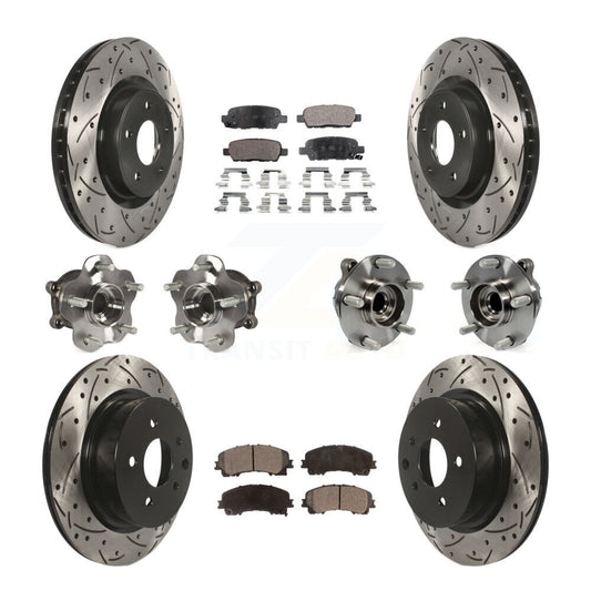 [Avant + Arrière] Kit d'ensemble roulement de roue et moyeu pour 2016-2017 INFINITI QX50 RWD KBB-110814