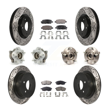 [Avant + Arrière] Kit d'ensemble roulement de roue et moyeu pour 2007-2012 Nissan Sentra SE-R avec 2.5L KBB-110819