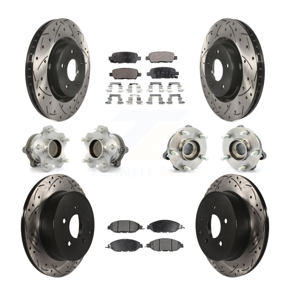 [Avant + Arrière] Kit d'ensemble roulement de roue et moyeu pour Nissan Pathfinder Murano INFINITI QX60 JX35 FWD KBB-110821