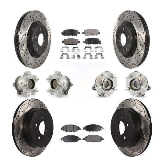 [Avant + Arrière] Kit d'ensemble roulement de roue et moyeu pour Nissan Pathfinder Murano INFINITI QX60 JX35 FWD KBB-110821