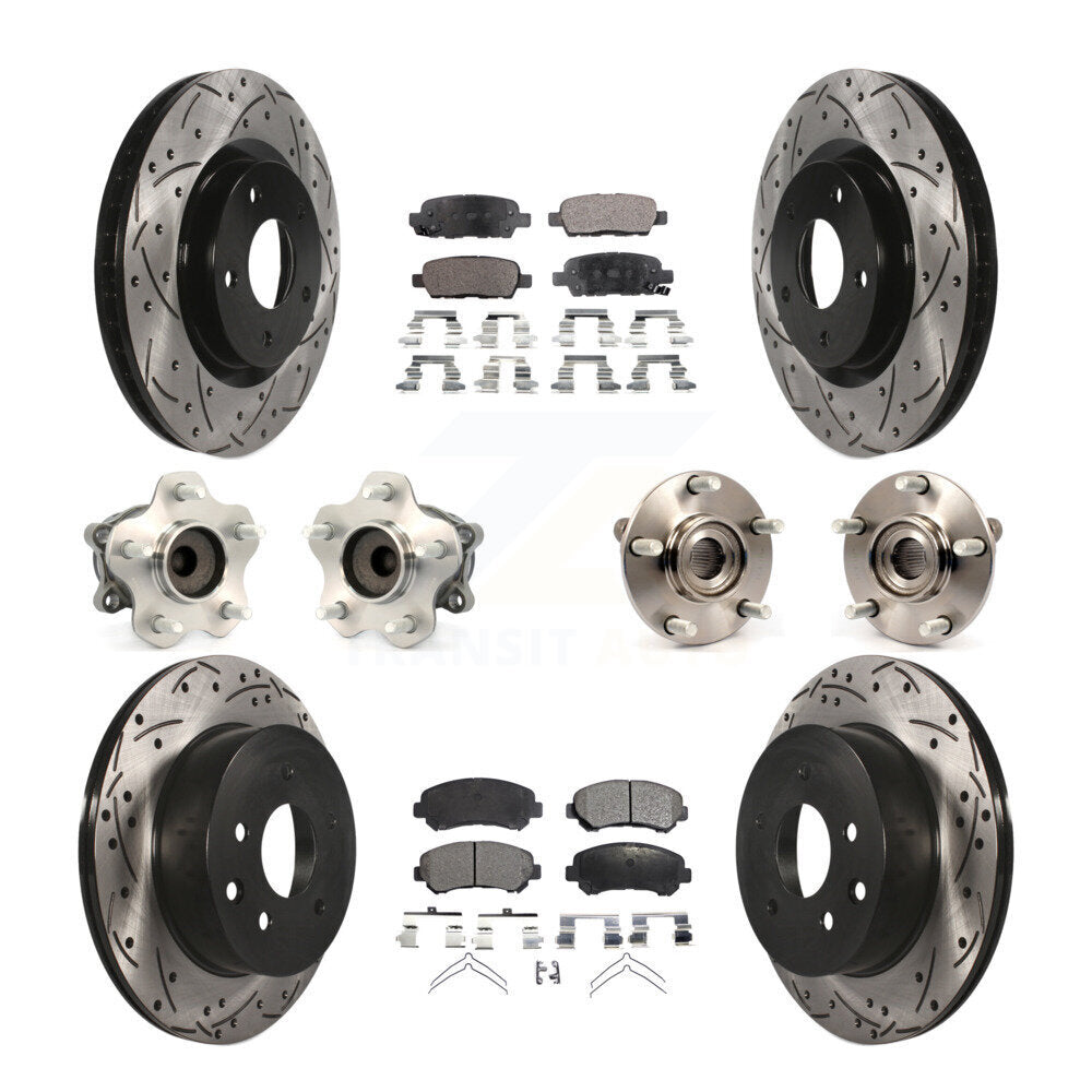 [Avant + Arrière] Kit d'ensemble roulement de roue et moyeu pour Nissan Rogue Select FWD KBB-110823
