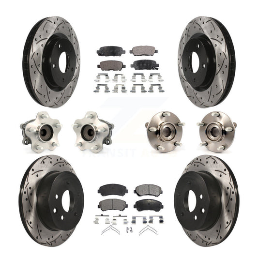 [Avant + Arrière] Kit d'ensemble roulement de roue et moyeu pour Nissan Rogue Select FWD KBB-110823