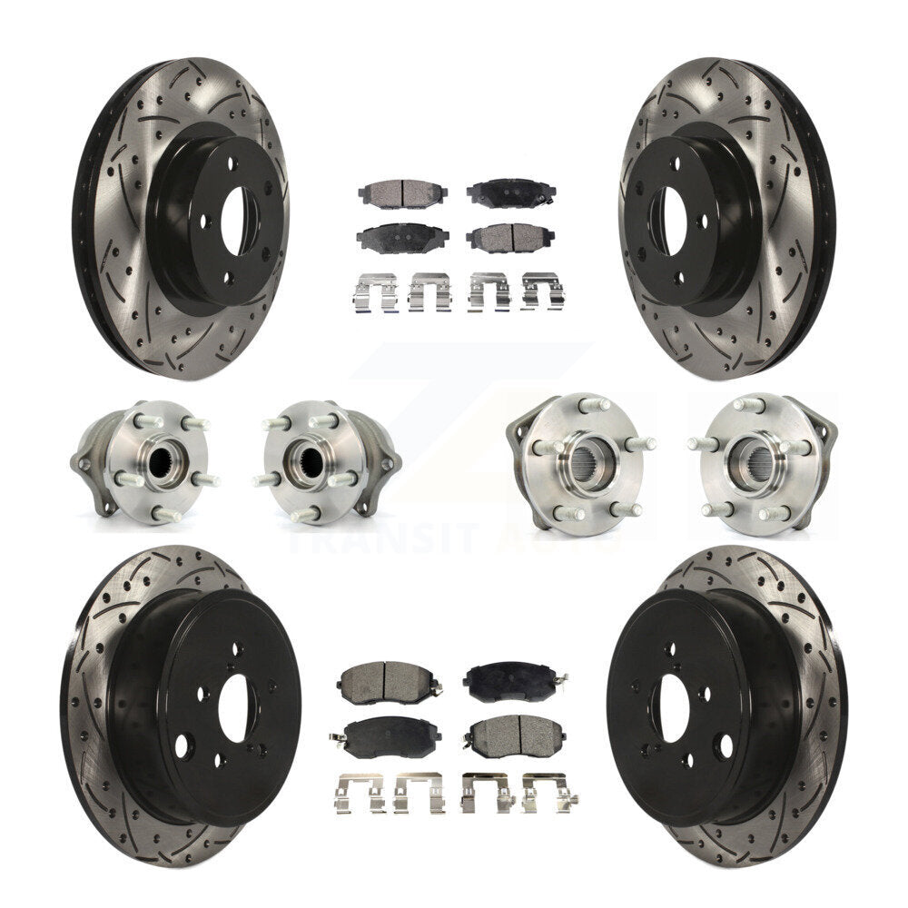 [Avant + Arrière] Kit d'ensemble roulement de roue et moyeu pour 2011 Subaru Impreza Outback Sport 2.5i Premium KBB-110824