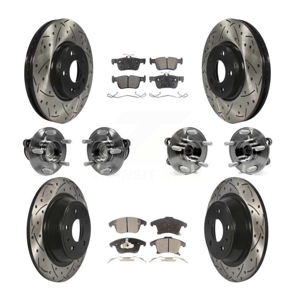 [Avant + Arrière] Kit d'ensemble roulement de roue et moyeu pour Ford Fusion Lincoln MKZ KBB-110847