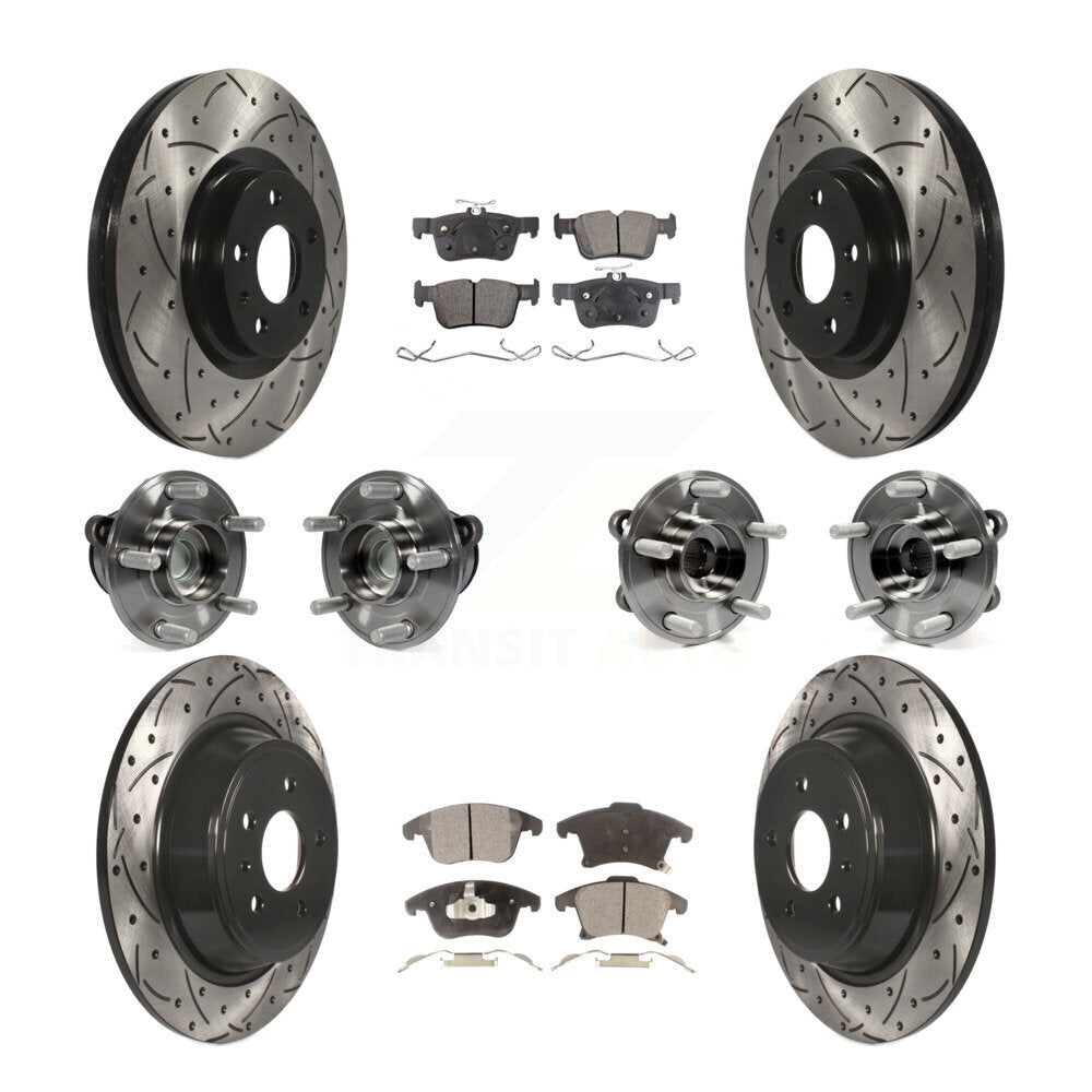 [Avant + Arrière] Kit d'ensemble roulement de roue et moyeu pour Ford Fusion Lincoln MKZ KBB-110848