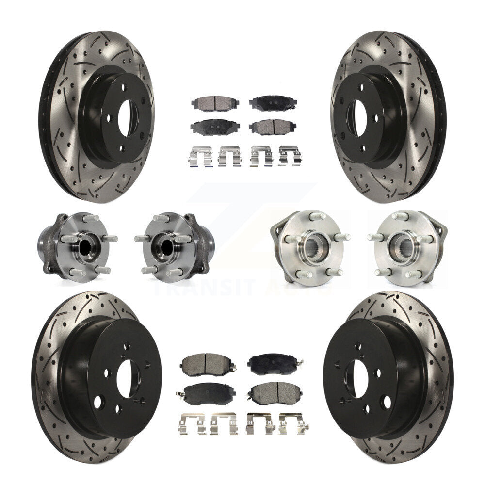 [Avant + Arrière] Kit d'ensemble roulement de roue et moyeu pour 2012-2013 Subaru Impreza Limited Base Premium KBB-110855