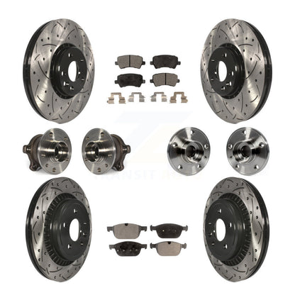 [Avant + Arrière] Kit d'ensemble roulement de roue et moyeu pour 2010-2015 Volvo XC60 AWD KBB-110861