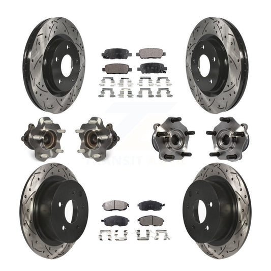 [Avant + Arrière] Kit d'ensemble roulement de roue et moyeu pour 2017-2019 Nissan Sentra Turbocharged KBB-110862