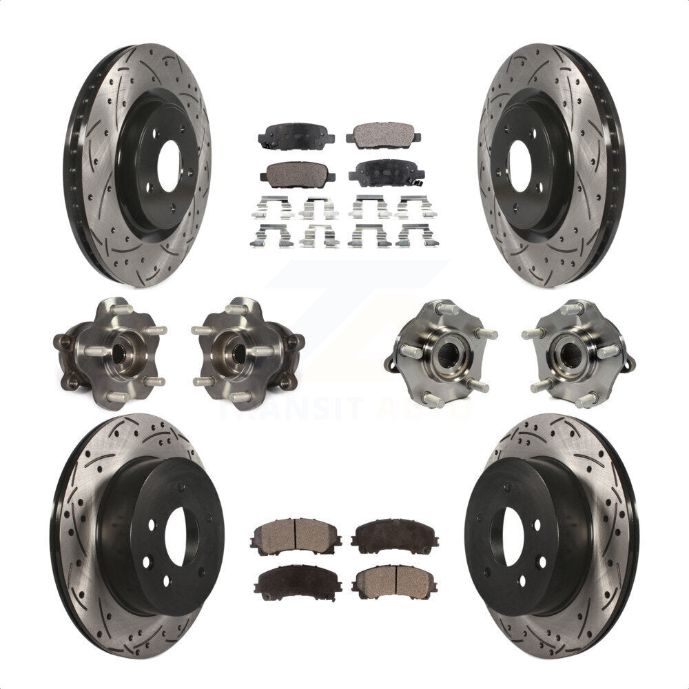 [Avant + Arrière] Kit d'ensemble roulement de roue et moyeu pour Nissan Rogue KBB-110868 par Transit Auto