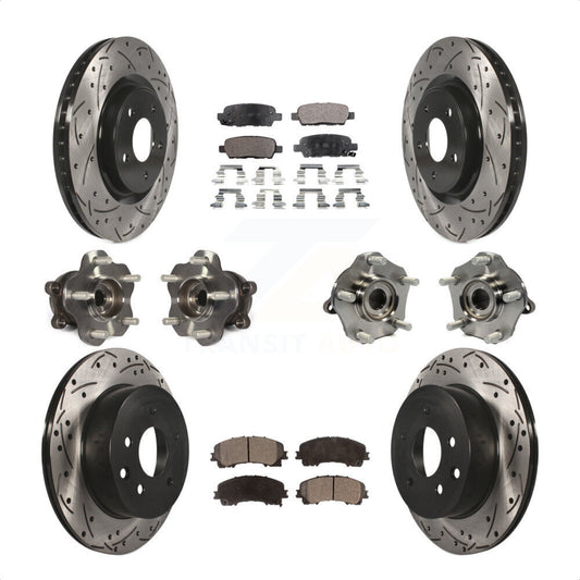 [Avant + Arrière] Kit d'ensemble roulement de roue et moyeu pour Nissan Rogue KBB-110868 par Transit Auto