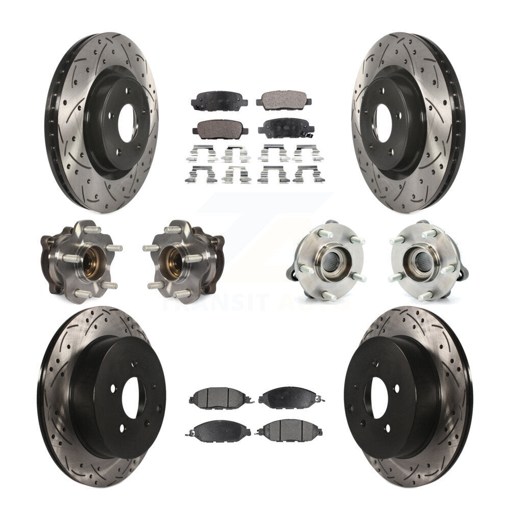 [Avant + Arrière] Kit d'ensemble roulement de roue et moyeu pour Nissan Pathfinder Murano INFINITI QX60 JX35 KBB-110872