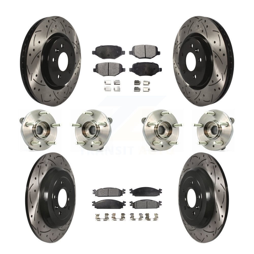 [Avant + Arrière] Kit d'ensemble roulement de roue et moyeu pour 2009-2010 Lincoln MKS KBB-110897