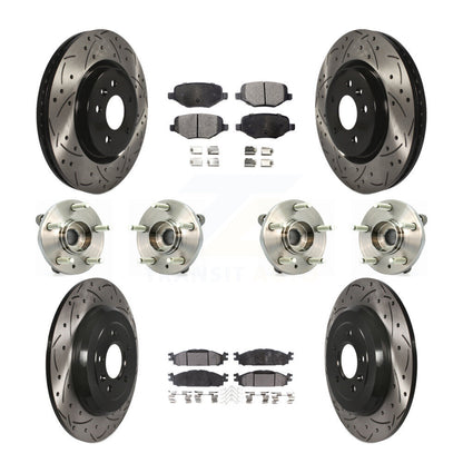 [Avant + Arrière] Kit d'ensemble roulement de roue et moyeu pour Ford Taurus Flex Lincoln MKT MKS KBB-110898