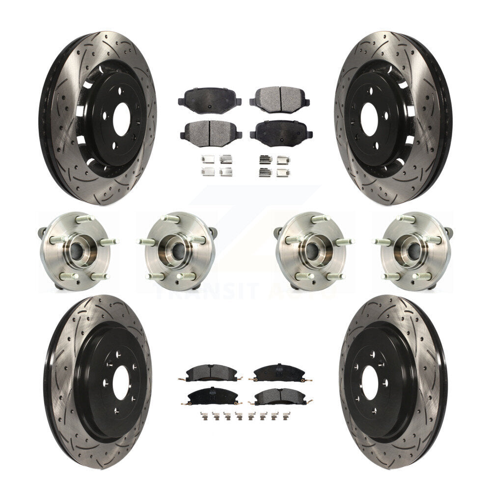 [Avant + Arrière] Kit d'ensemble roulement de roue et moyeu pour Lincoln MKS Ford Flex Taurus MKT KBB-110899