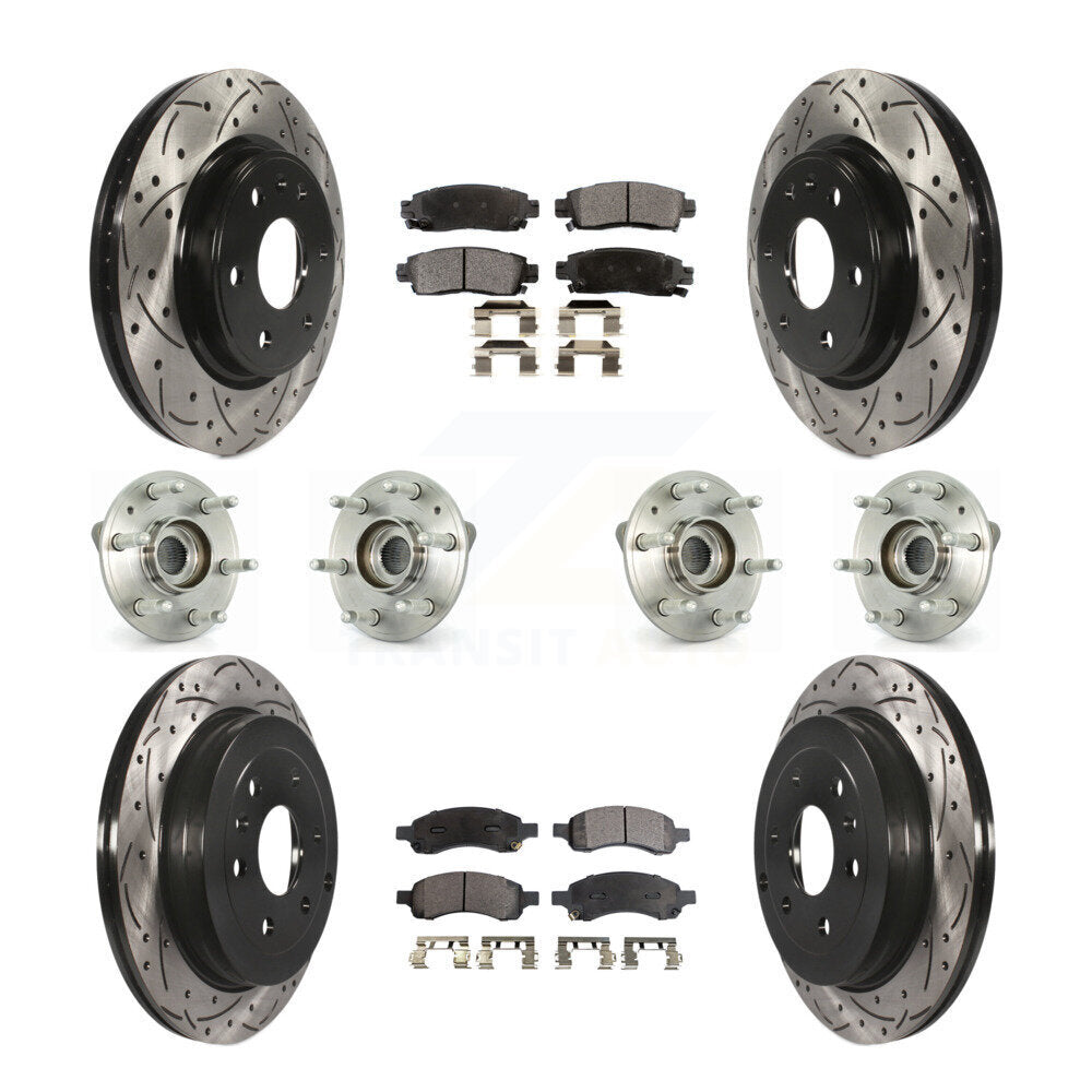 [Avant + Arrière] Kit d'ensemble roulement de roue et moyeu pour Chevrolet Traverse GMC Acadia Buick Enclave Saturn Outlook Limited KBB-110901