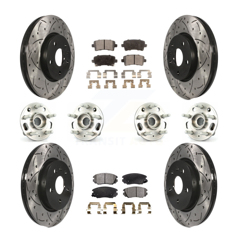 [Avant + Arrière] Kit d'ensemble roulement de roue et moyeu pour Chevrolet Malibu Impala Buick LaCrosse KBB-110905