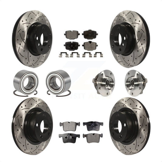 [Avant + Arrière] Kit d'ensemble roulement de roue et moyeu pour 2012 BMW X3 From 10 11 KBB-110906 par Transit Auto