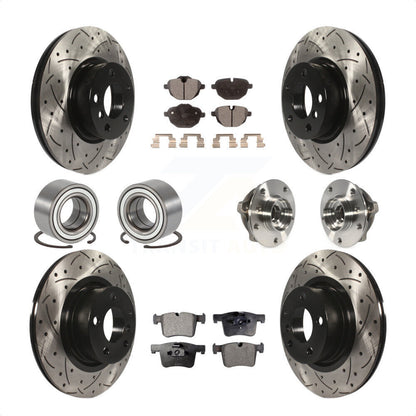 [Avant + Arrière] Kit d'ensemble roulement de roue et moyeu pour BMW X3 KBB-110907 par Transit Auto