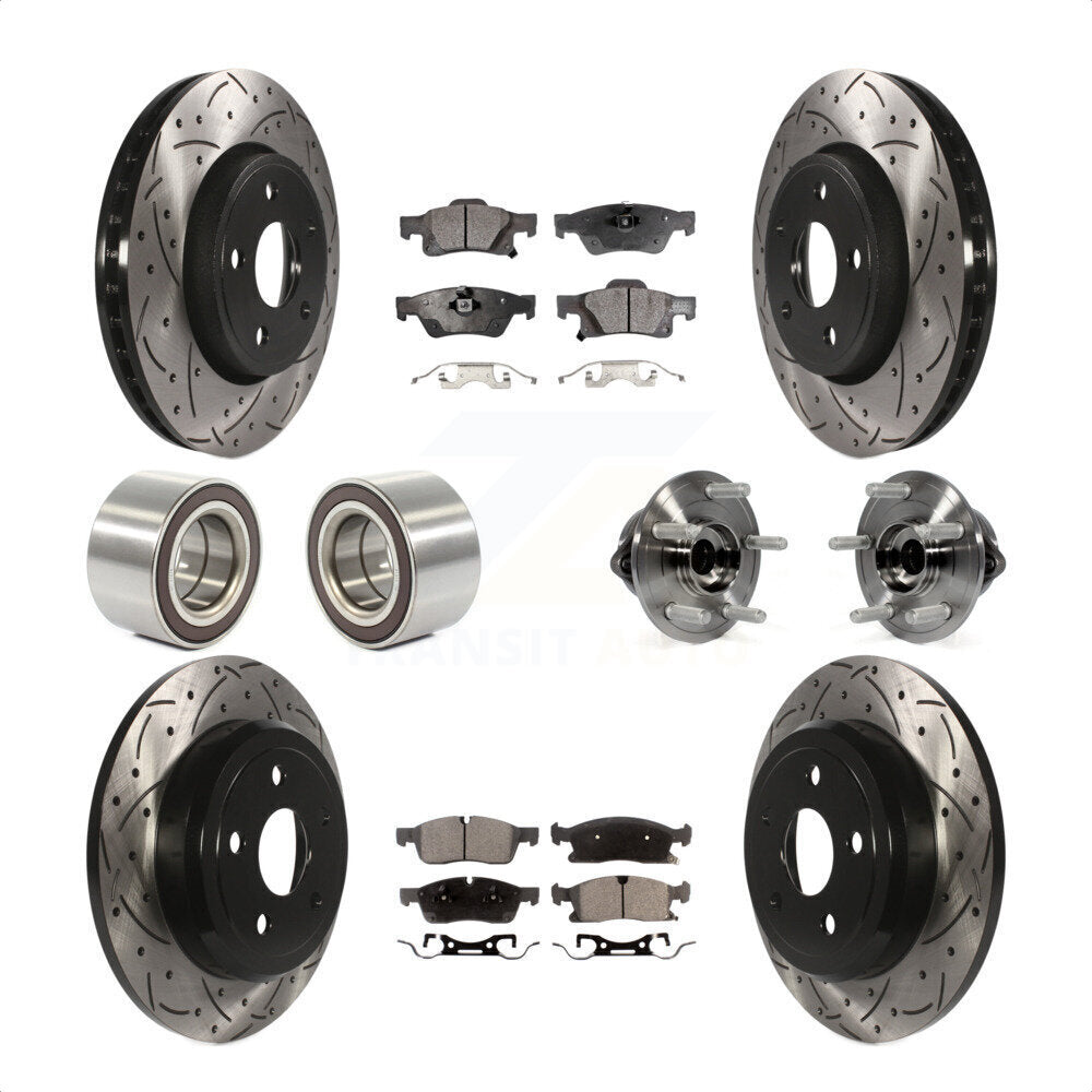 [Avant + Arrière] Kit d'ensemble roulement de roue et moyeu pour Dodge Durango KBB-110908 par Transit Auto