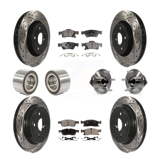 [Avant + Arrière] Kit d'ensemble roulement de roue et moyeu pour Dodge Durango Jeep Grand Cherokee KBB-110909