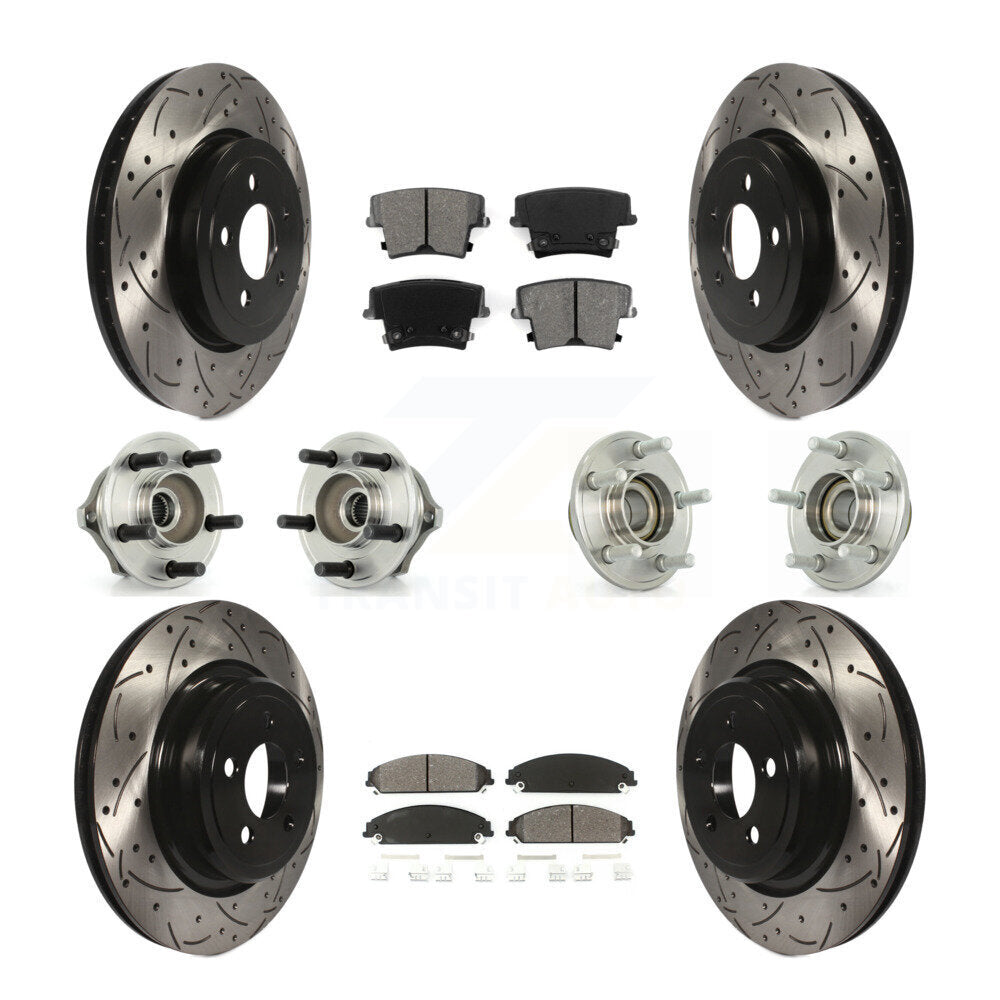 [Avant + Arrière] Kit d'ensemble roulement de roue et moyeu pour 2006-2008 Dodge Charger RWD avec 5.7L 3.5L avec Police Package KBB-110968