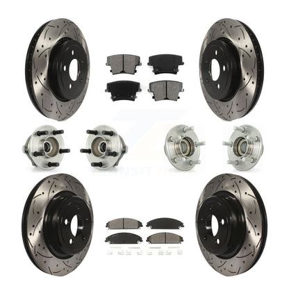 [Avant + Arrière] Kit d'ensemble roulement de roue et moyeu pour 2006-2008 Dodge Charger RWD avec 5.7L 3.5L avec Police Package KBB-110968