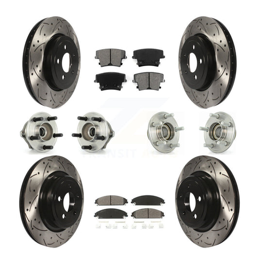 [Avant + Arrière] Kit d'ensemble roulement de roue et moyeu pour 2006-2008 Dodge Charger RWD avec 5.7L 3.5L avec Police Package KBB-110968