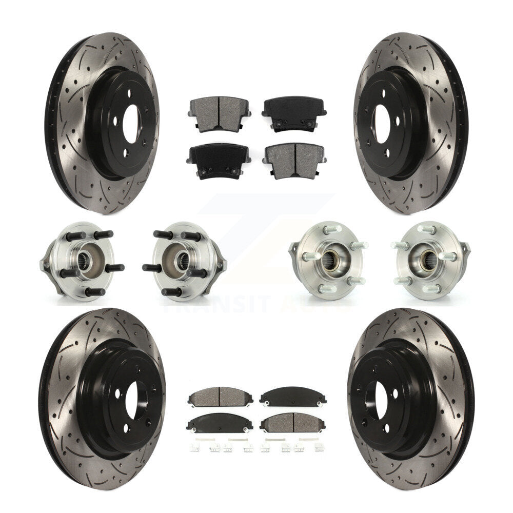 [Avant + Arrière] Kit d'ensemble roulement de roue et moyeu pour 2007-2008 Dodge Charger AWD avec 5.7L avec Police Package KBB-110972