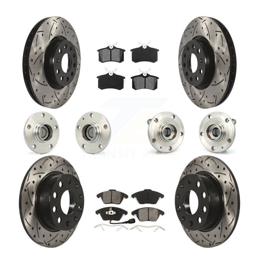 [Avant + Arrière] Kit d'ensemble roulement de roue et moyeu pour Volkswagen Jetta Beetle KBB-110976