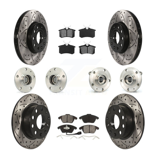 [Avant + Arrière] Kit d'ensemble roulement de roue et moyeu pour Volkswagen Jetta Beetle KBB-110982