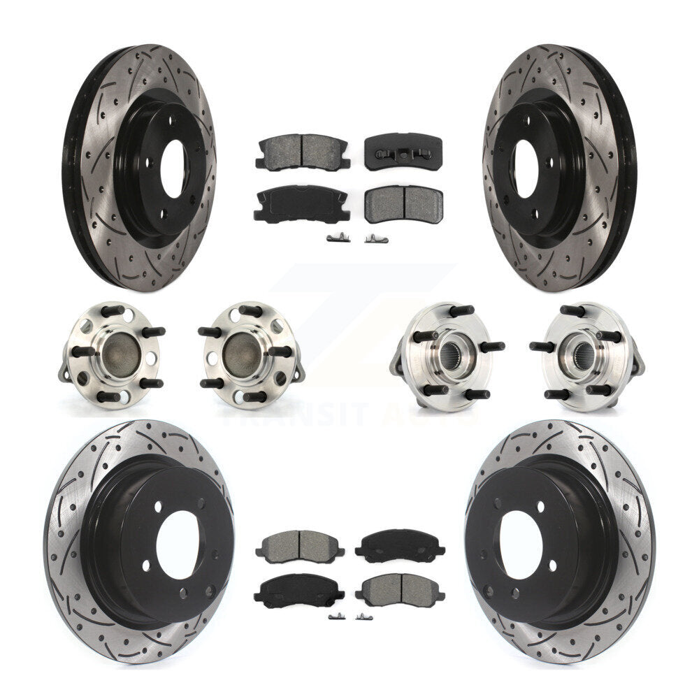 [Avant + Arrière] Kit d'ensemble roulement de roue et moyeu pour Chrysler Dodge Avenger Sebring 200 avec 302mm Diameter Rotor KBB-110995
