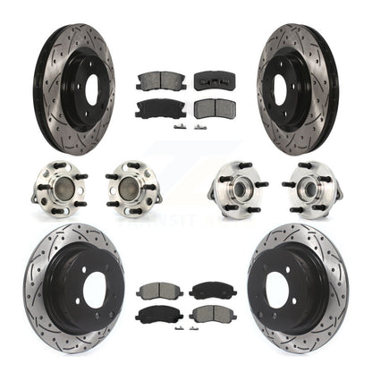 [Avant + Arrière] Kit d'ensemble roulement de roue et moyeu pour Chrysler Dodge Avenger Sebring 200 avec 302mm Diameter Rotor KBB-110995