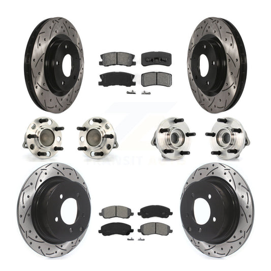 [Avant + Arrière] Kit d'ensemble roulement de roue et moyeu pour Chrysler Dodge Avenger Sebring 200 avec 302mm Diameter Rotor KBB-110995