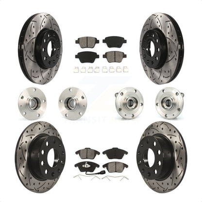 [Avant + Arrière] Kit d'ensemble roulement de roue et moyeu pour 2013 Volkswagen Beetle 2.5L avec 253mm Diameter Rotor KBB-111000 par Transit Auto