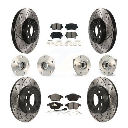 [Avant + Arrière] Kit d'ensemble roulement de roue et moyeu pour 2006-2009 Volkswagen Rabbit 3 Bolt Mounting Flange KBB-111005 par Transit Auto