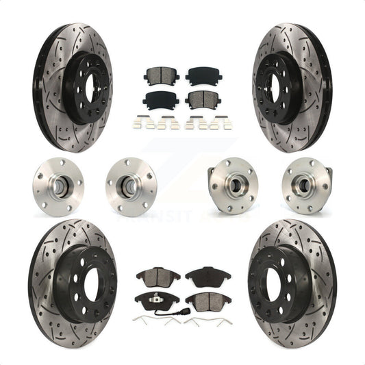 [Avant + Arrière] Kit d'ensemble roulement de roue et moyeu pour 2006-2009 Volkswagen Rabbit 3 Bolt Mounting Flange KBB-111005 par Transit Auto