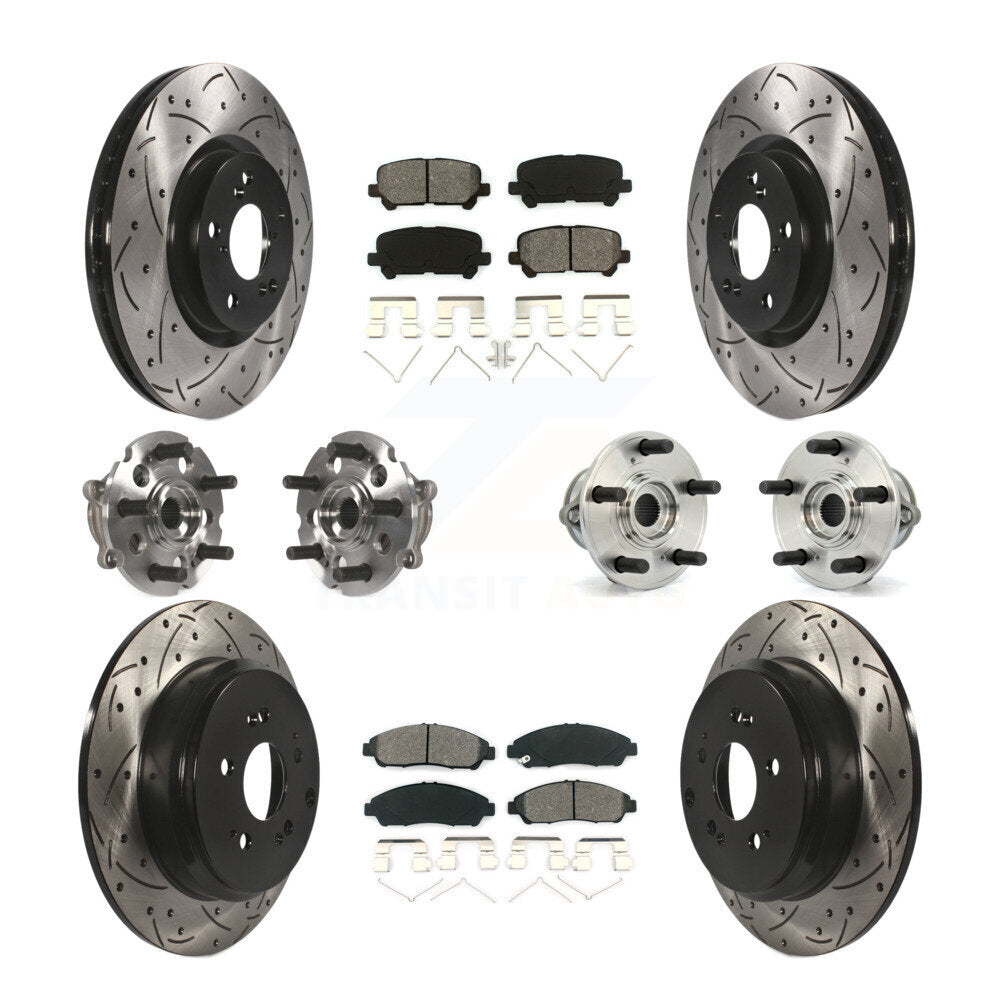 [Avant + Arrière] Kit d'ensemble roulement de roue et moyeu pour Honda Pilot Acura MDX ZDX KBB-111008