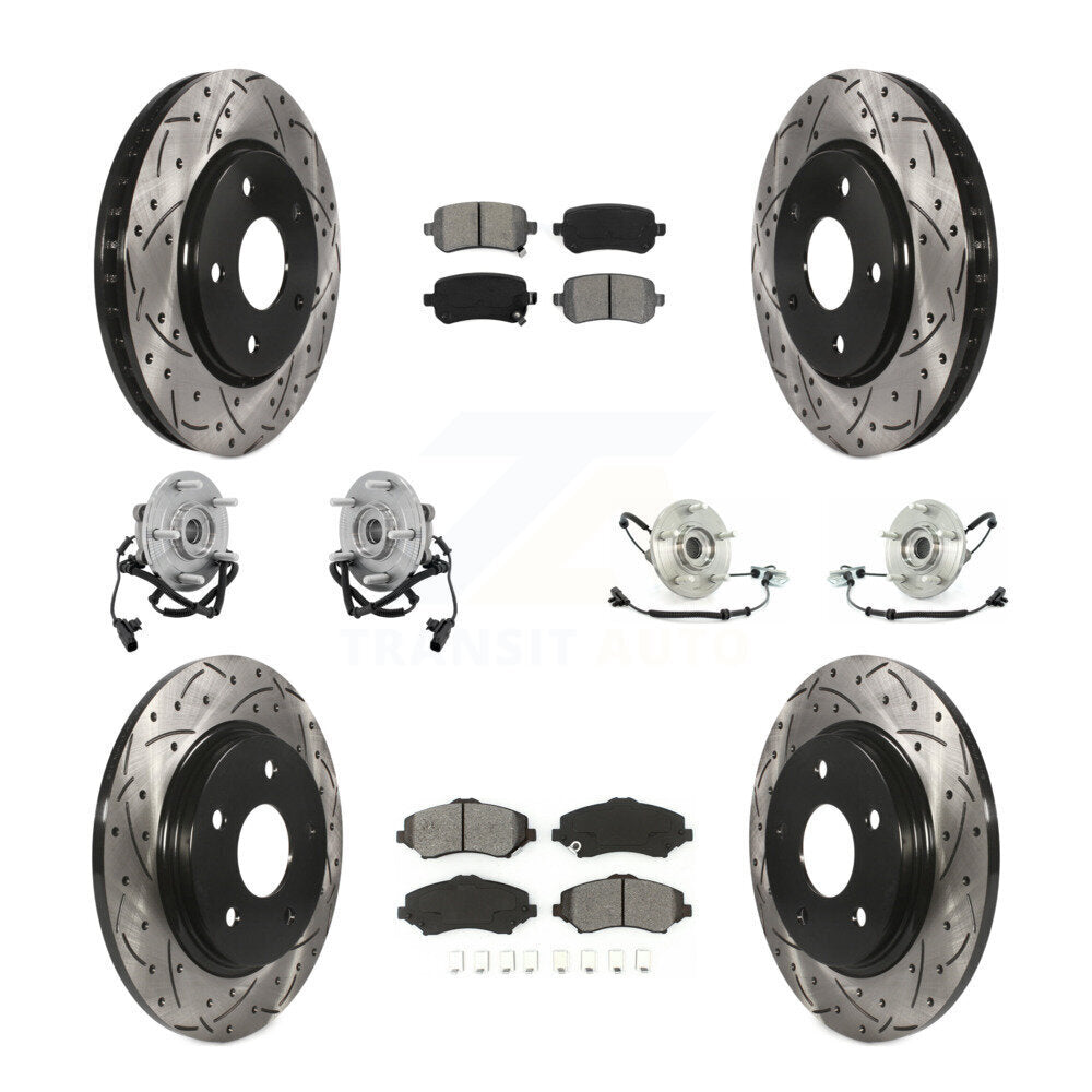 [Avant + Arrière] Kit d'ensemble roulement de roue et moyeu pour Chrysler Town & Country Dodge Grand Caravan Volkswagen Routan KBB-111009