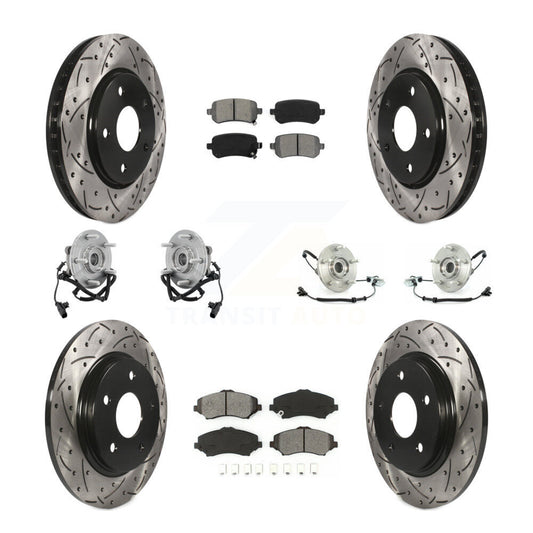 [Avant + Arrière] Kit d'ensemble roulement de roue et moyeu pour Chrysler Town & Country Dodge Grand Caravan Volkswagen Routan KBB-111009